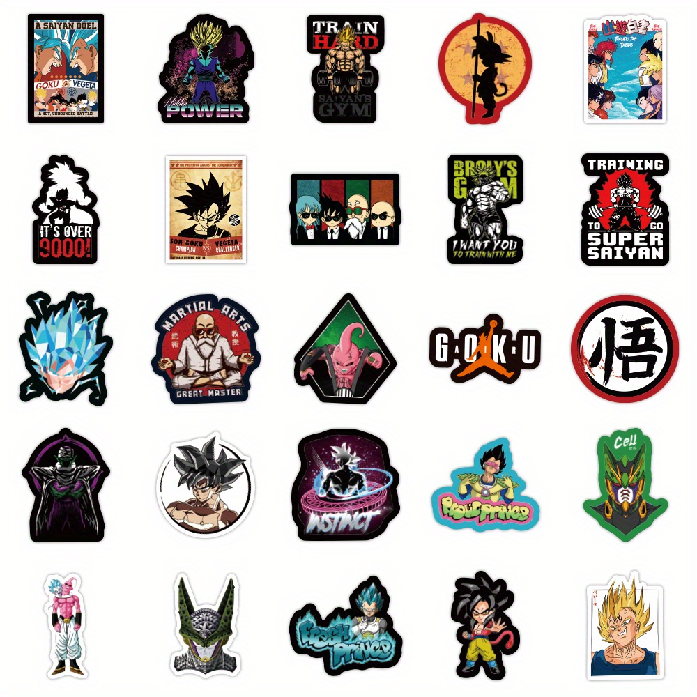 100pcs De Dibujos Animados Siete Dragon Ball Graffiti Impermeable ...