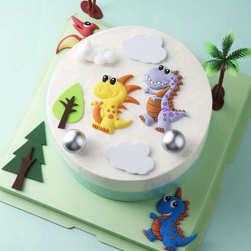 1pc Dinosauro Torta Decorazione Ornamenti Compleanno Cottura - Temu Italy