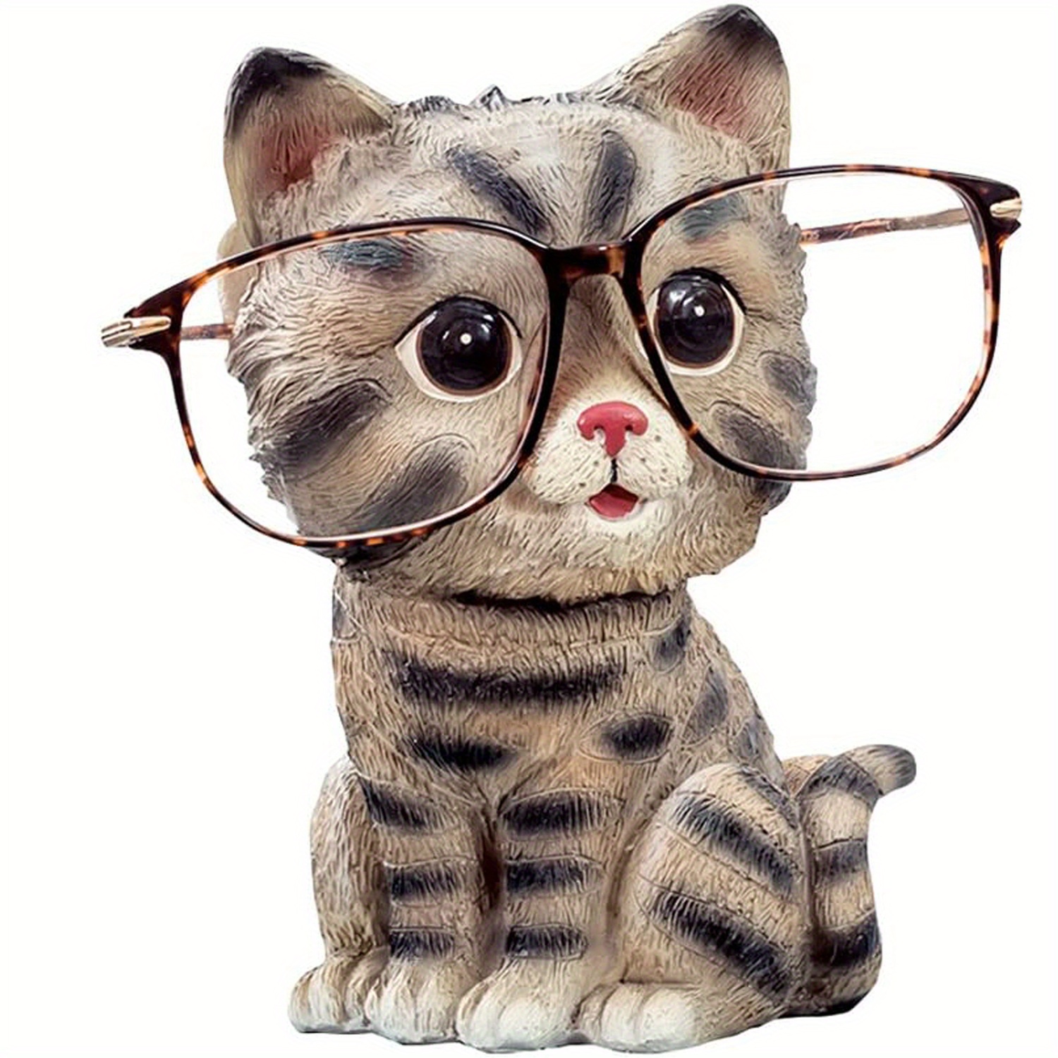 Cat Kitty Eyeglass Holder Stand Cute Object For Desk - Temu