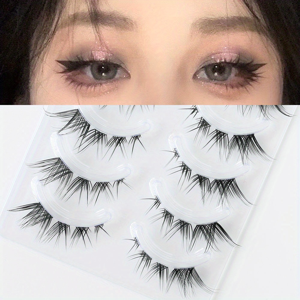 5Pairs Manga Lashes Fox Eye False Eyelashes Cat Eye Lashes Anime Eyelashes  US