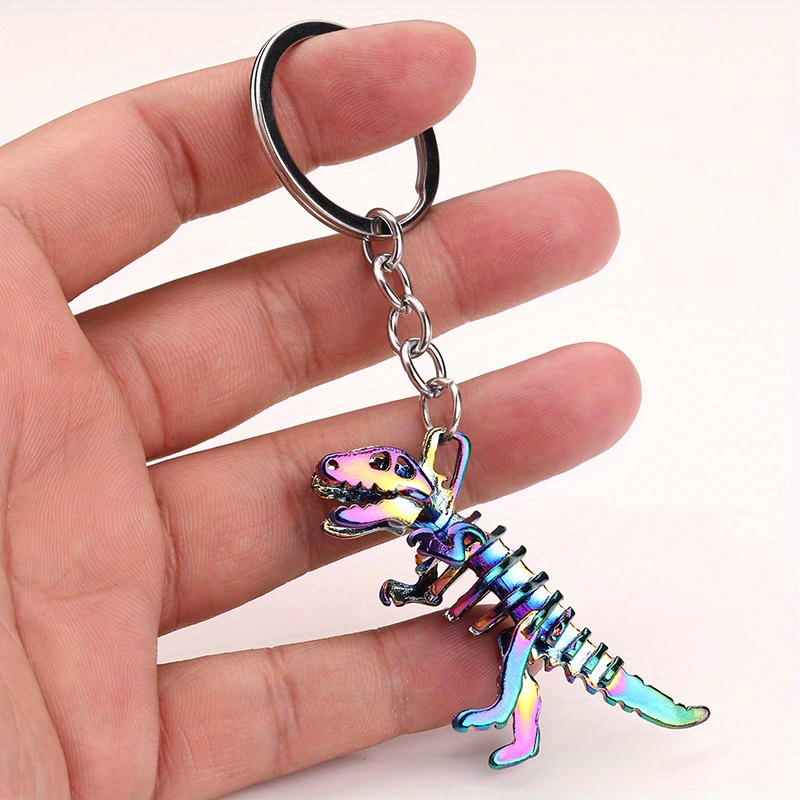 Coach Dinosaur Keychain Used key ring silver