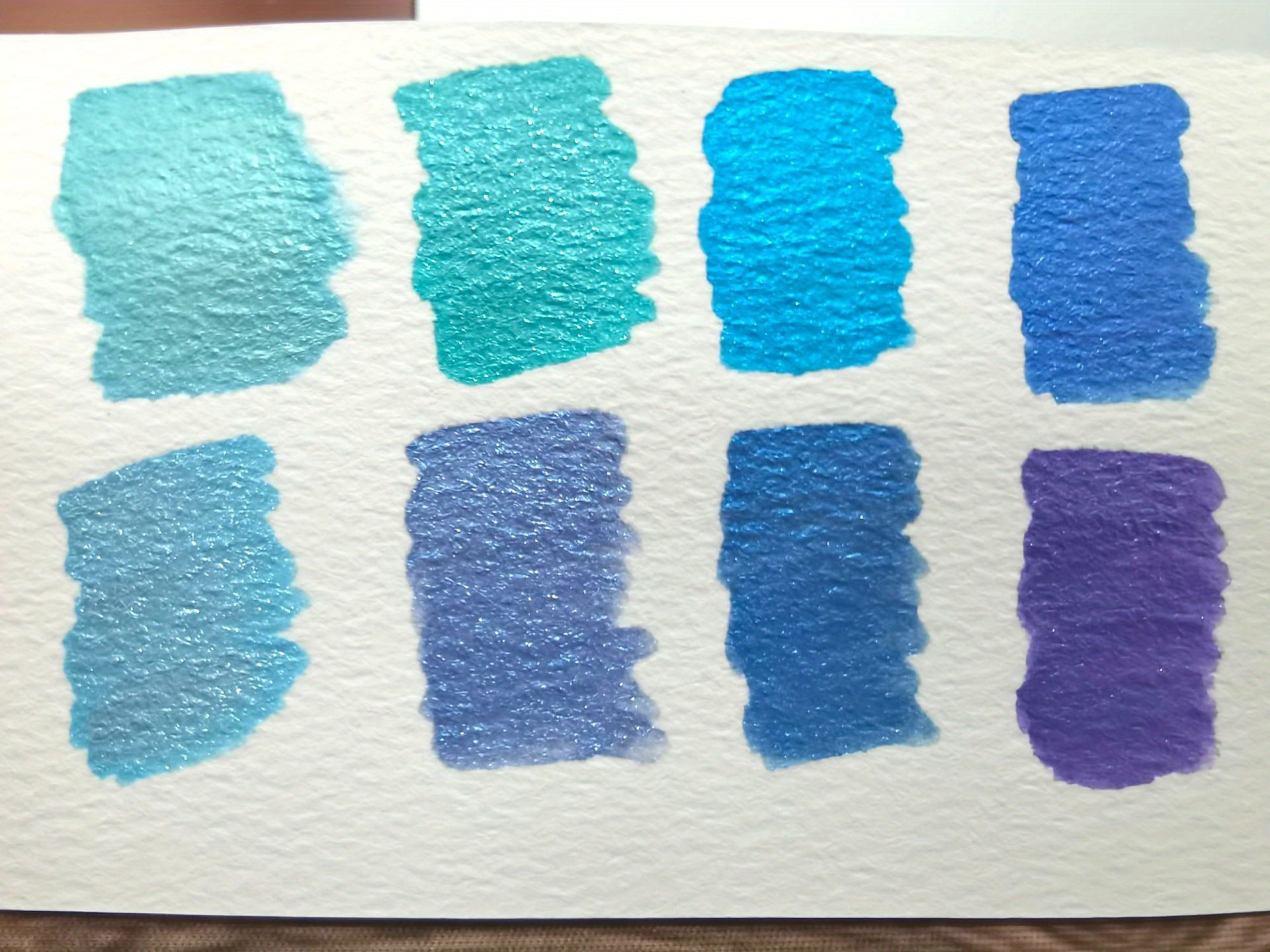 6 Colors Solid Watercolor Paint Set Glitter Solid Temu