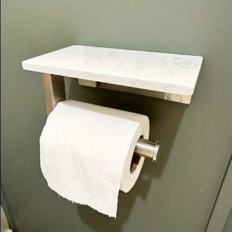 Wall mounted Toilet Paper Holder Shelf Stainless Steel Temu
