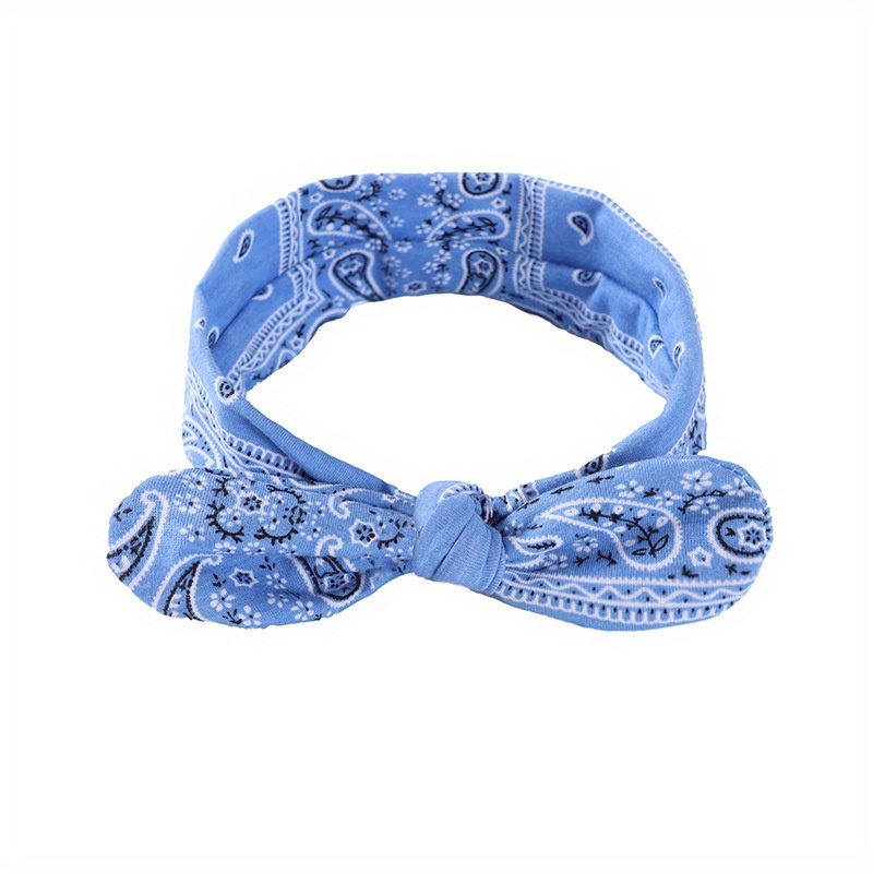 Boho Floral Rabbit Ear Headband Elastic Hair Accessories