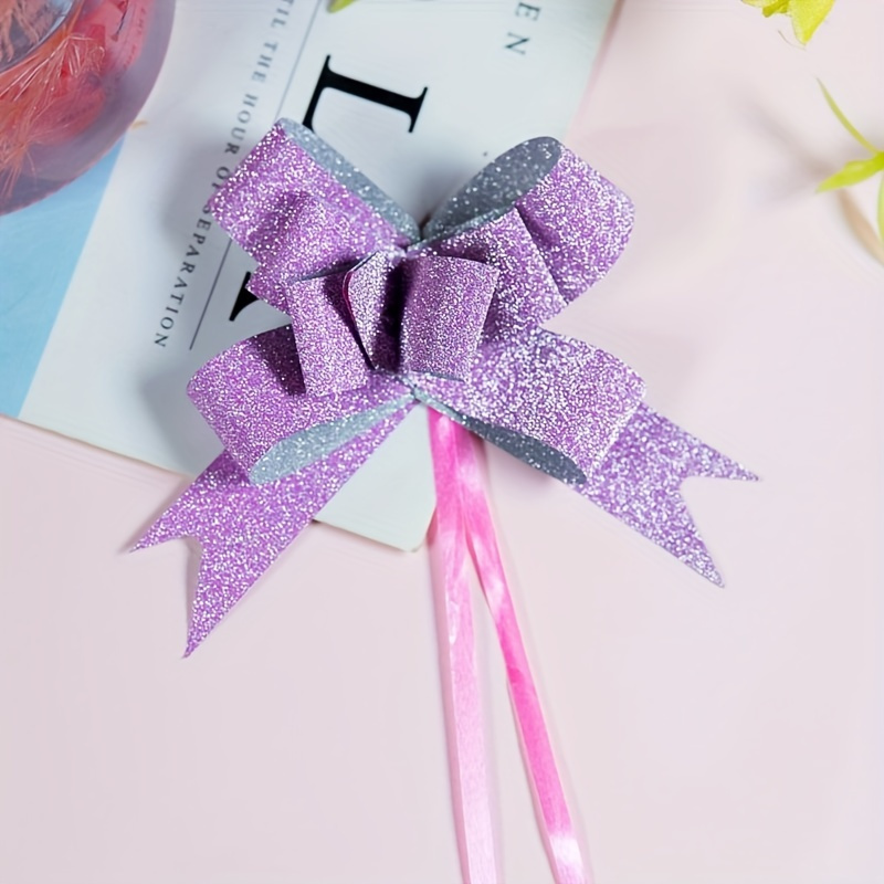 Metal Color Pull Flower Christmas Gift Packaging Bows Flower - Temu