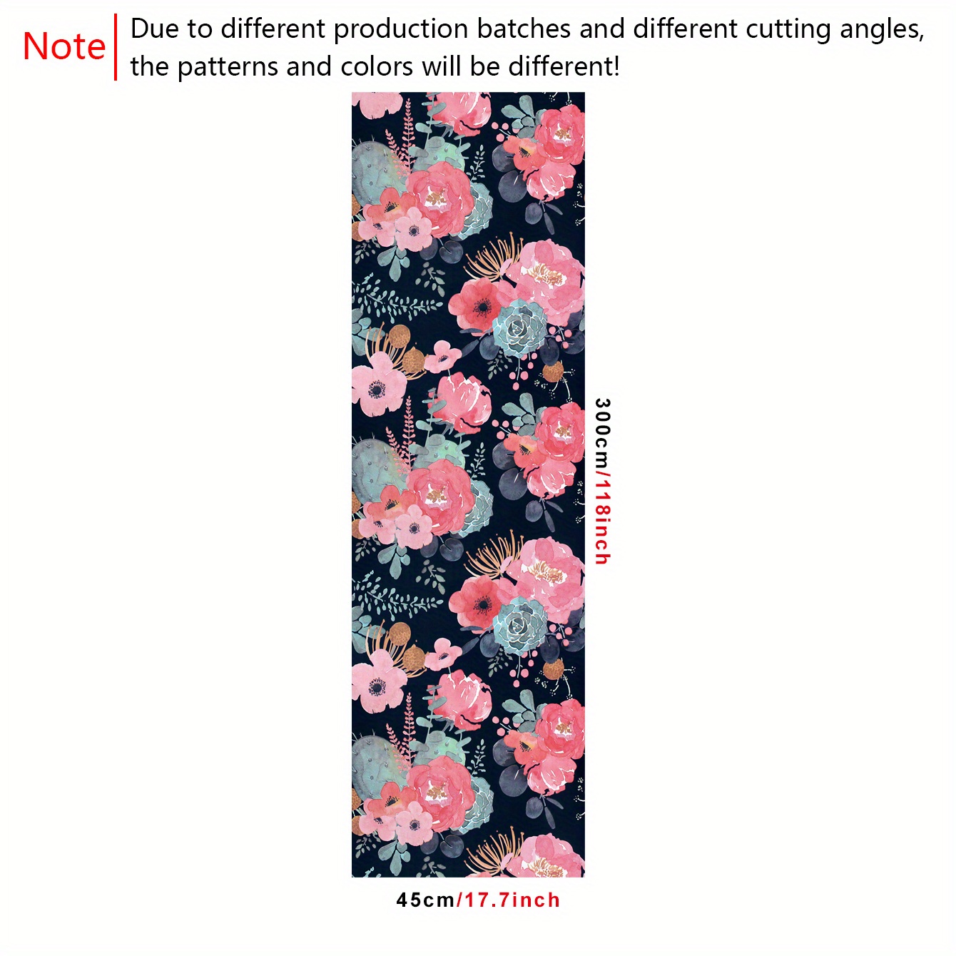 1PC, Thickened,Vintage, Dark Blue, Watercolor, Flowers, Green Plants, Removable, Waterproof ,Peel And Stick ,Wallpaper 39.4inchX17.7inch、118nchX17.7inch Refurbishment Wallpaper,39.4inchX17.7inch、118nchX17.7inch