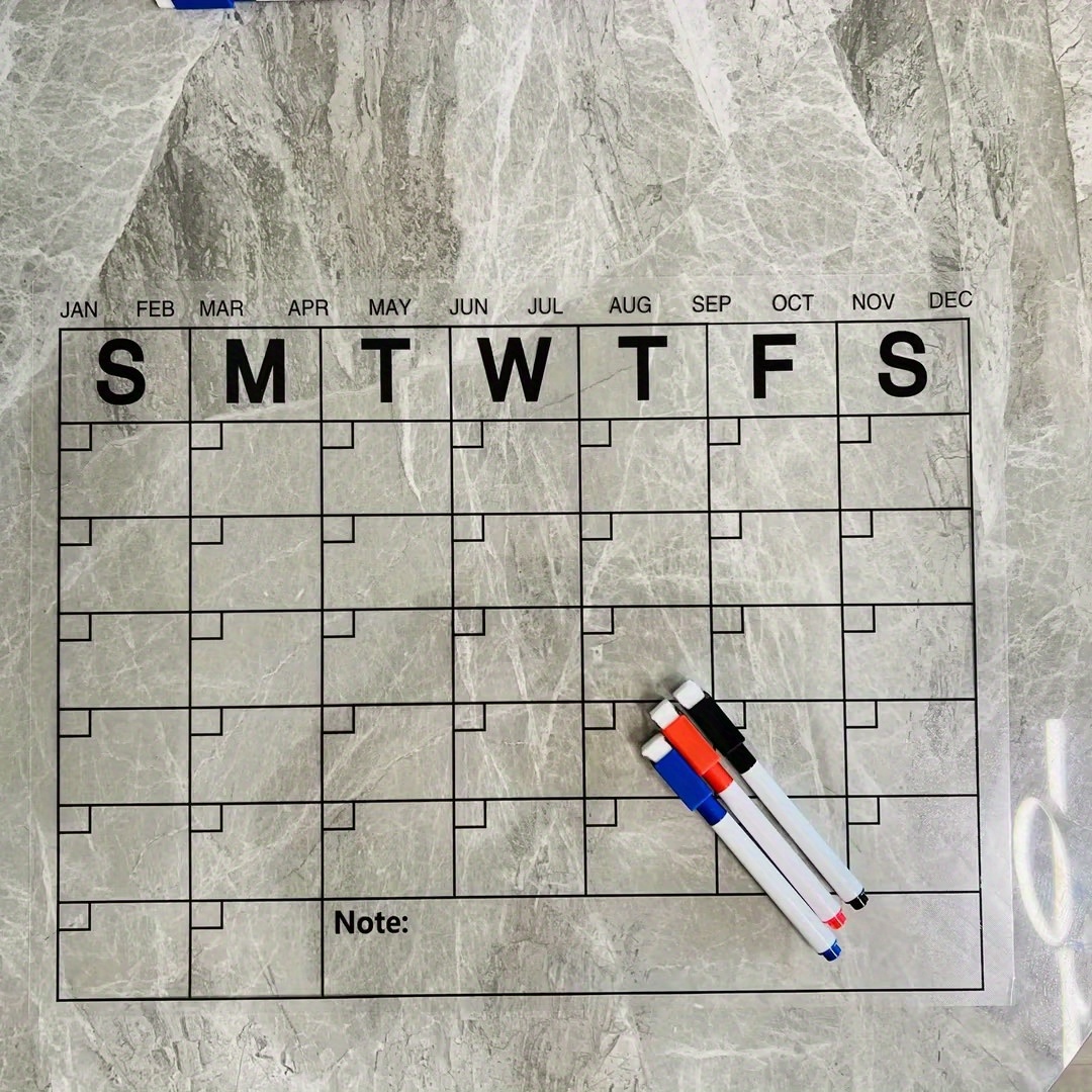 Reusable Dry Erase Sheets Calendar Stick Temu