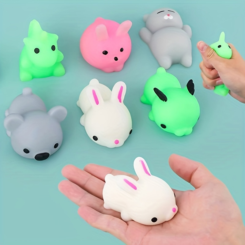 1Pc Colorful LED Light Up Adorable Bunny Squishy Toys Squeeze Toy - Random  Color