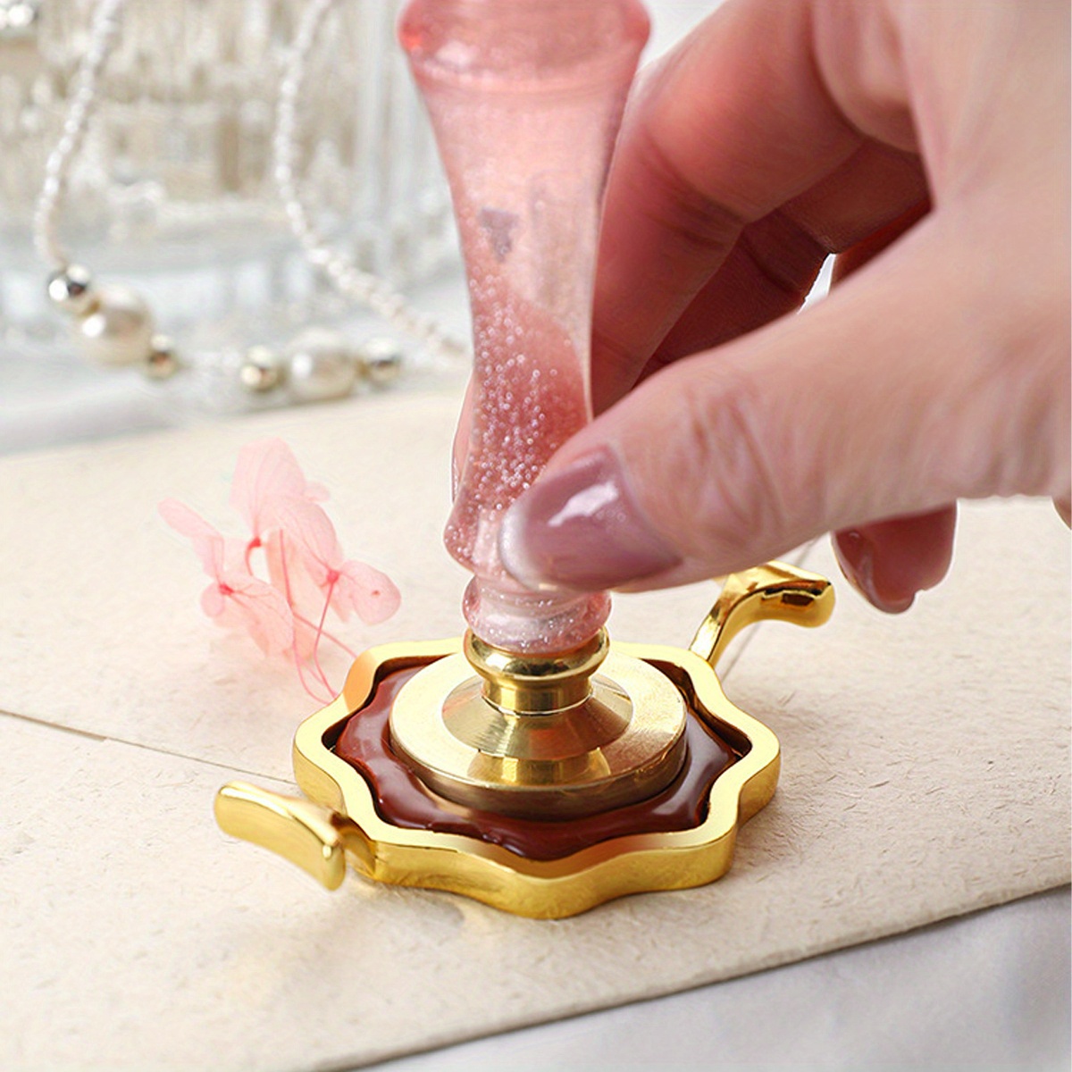 Metal Wax Seal Molds Flower Shape Wax Seal Stamp Sealing Wax Temu