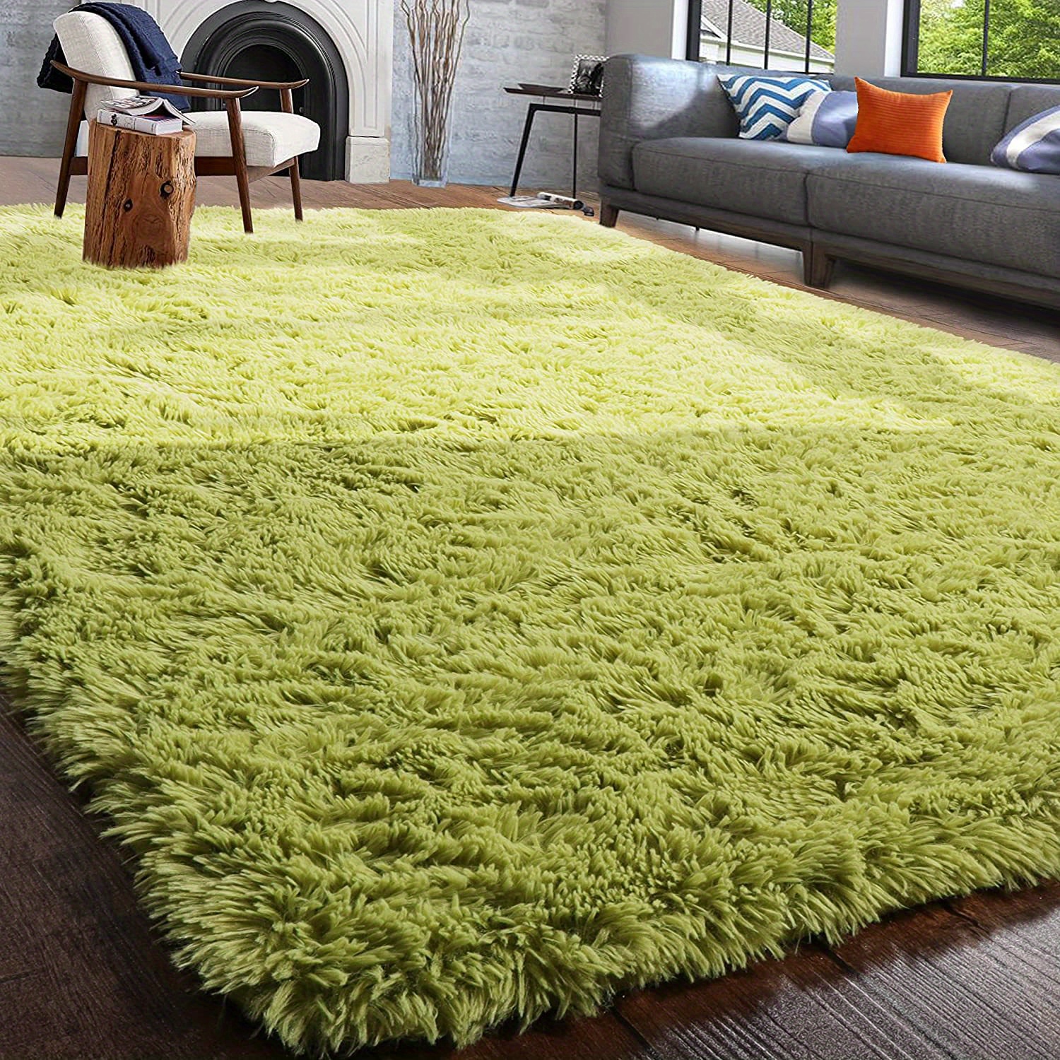 Modern Carpet, Cartoon ​Tiger Skin Green Plant Rug, for Bedroom Bedside  Living Room Kitchen Floor Non-Slip Washable Mat Rugs,C,50 * 160cm