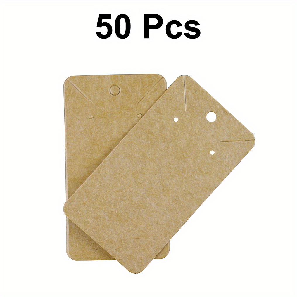 Earring Card Holder Earring Display Cards Hanging Earring, Kraft Paper  Tags, 500 Pack, 3.5 x 2 Inches (Brown)