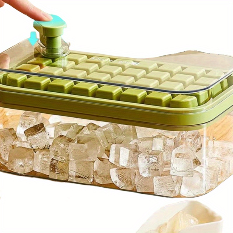 1/2 Layers Push-button Ice Tray, Homemade Ice Cube Mold, Ice Storage Tool  For Household Refrigerator, Large Capacity Decompression Ice Box For  Freezing Ice - Temu