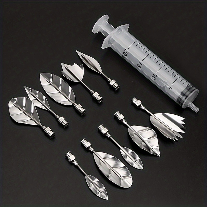 Baking Supplies, Stainless Cake Pans Specialty & Novelty Cake Pans Steel  Diy Pudding Art Needle Syringe Cake Decorating Tool 3D Gelatin moulds  Kitchen