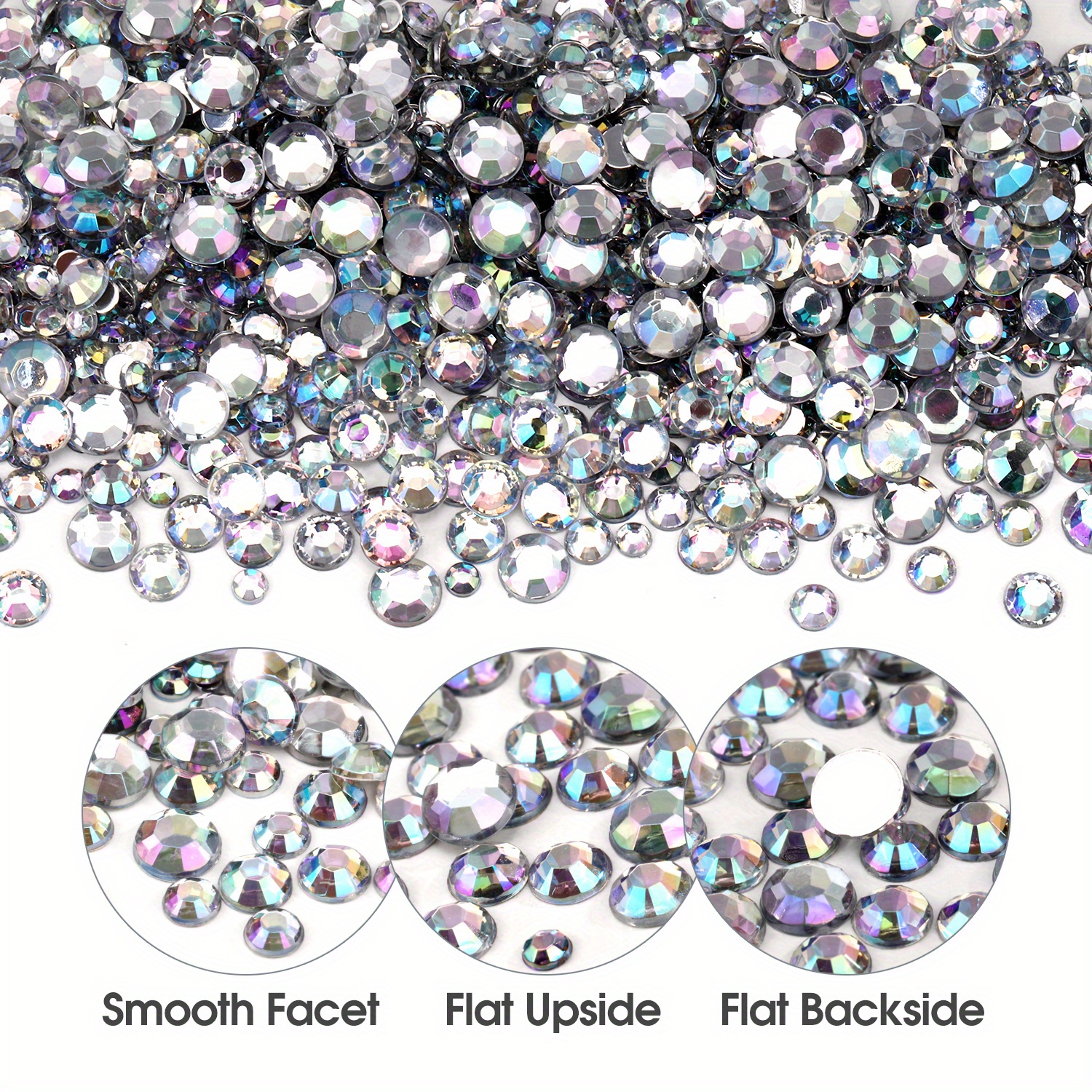 Flat back Crystal Rhinestones In 6 Sizes Includes Pick up - Temu