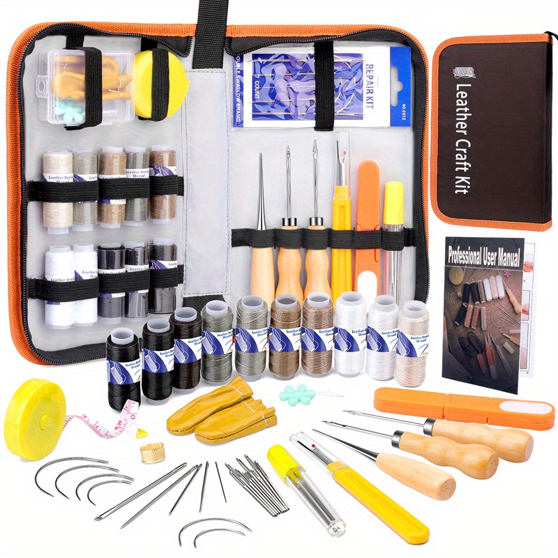 Leather Upholstery Repair Kit, Leather Working Tools And Supplies
