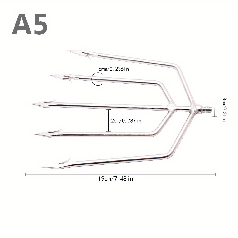 1pc/2pcs Durable Stainless Steel Fishing * Barbed Fishing * With 2 Prongs,  Outdoor Fishing Accessories