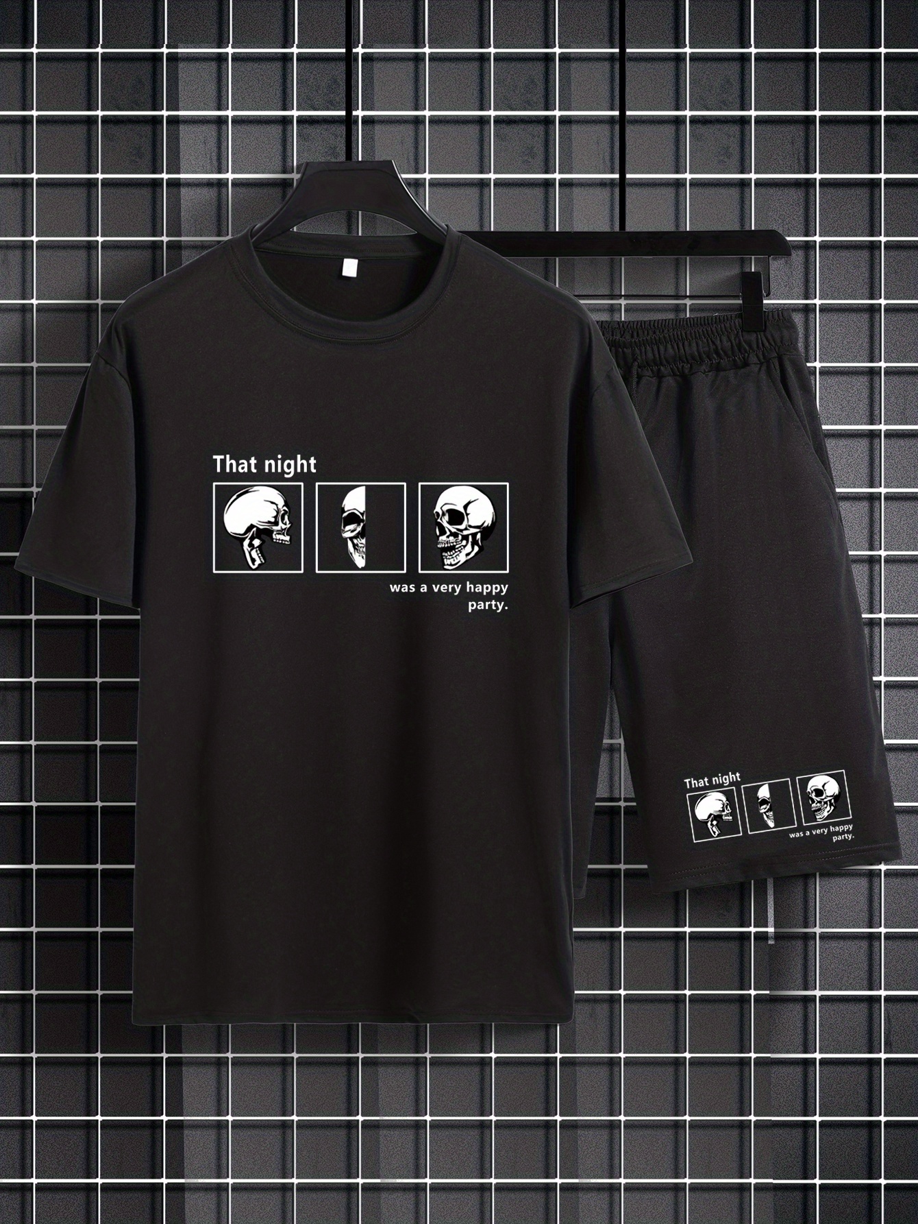 Skull Print Black Relaxed Fit Gen-Z Unisex T-shirt