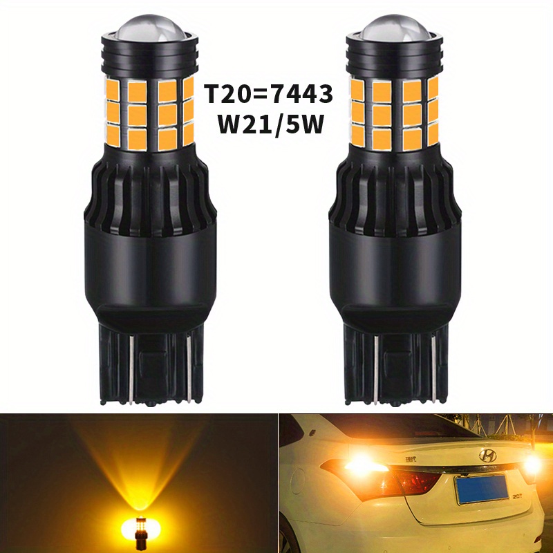 2x T20 Led Bulb Super Bright 7443 W Wy 7440 7440na W Light Bulbs Backup  Reverse Turn Signal Tail Parking Drl Brake Lights White Red Amber - Temu  Cyprus