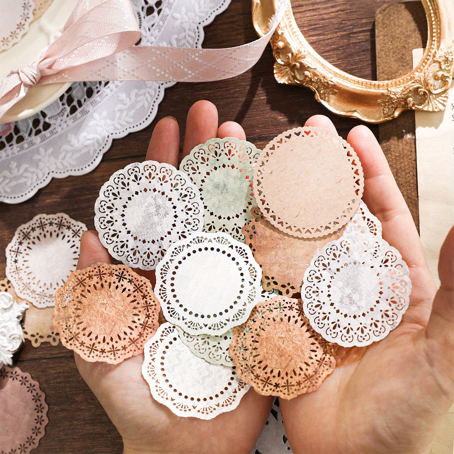 Cutout Lace Vintage Scrapbook Paper Scrapbooking Supplies Temu