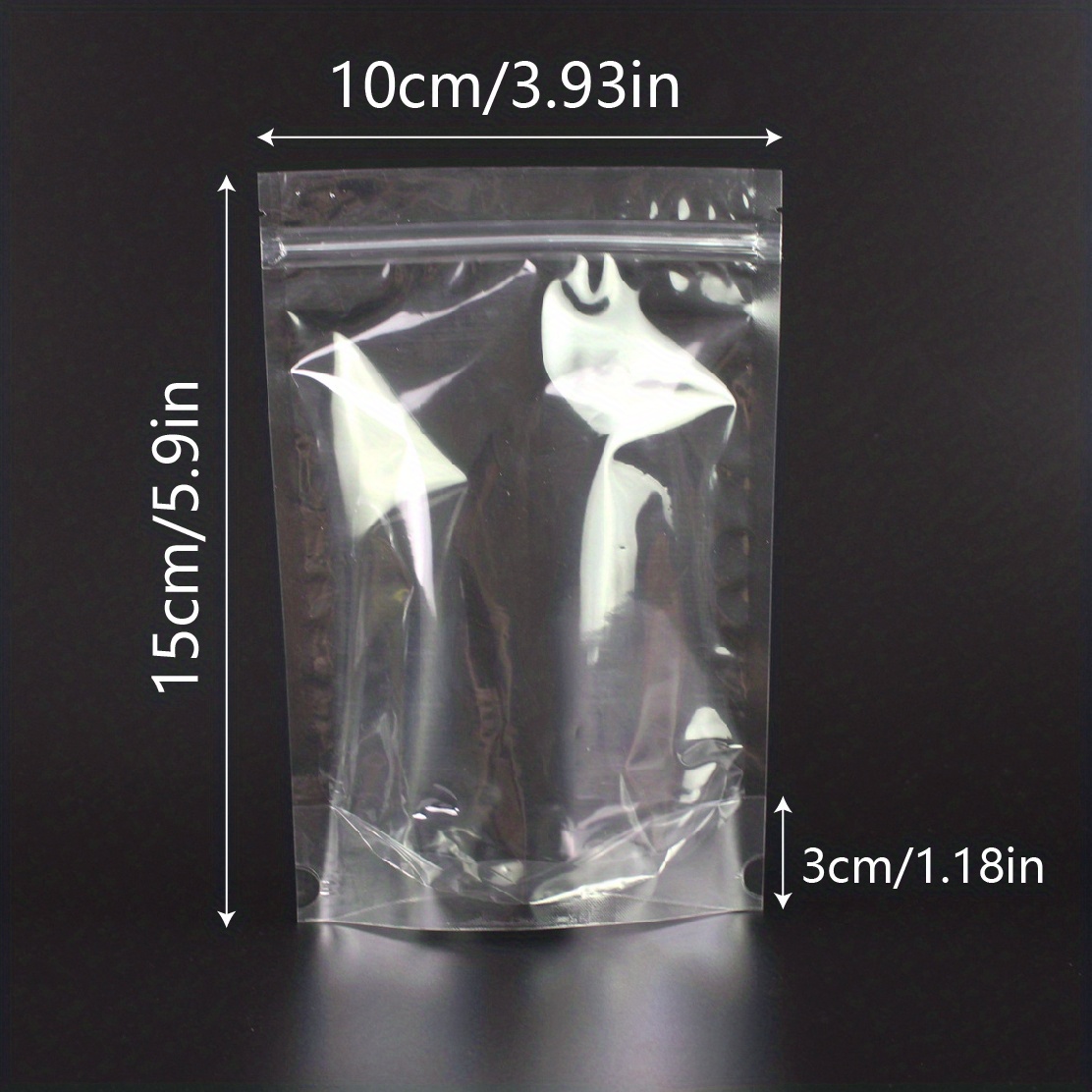 Commercial Grade Ziplock Bags - Transparent Pe Plastic With Red Edges For  Food, Tea, Fruits, And Vegetables - Various Sizes For Packaging And  Preservation - Temu