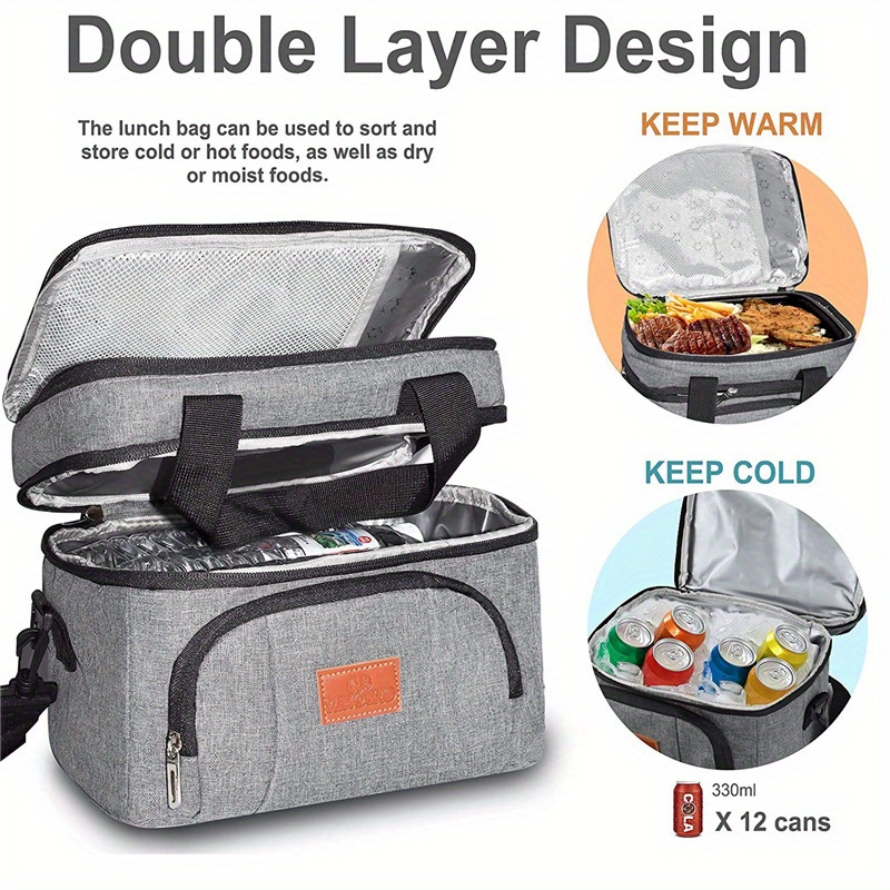 Insulated Lunch Bag | Meal Prep Bag | Cooler Lunch Box Tote School Picnic  Work