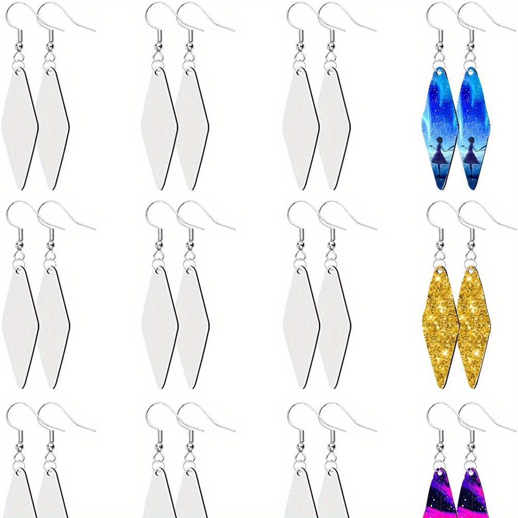 Sublimation Blank Earrings Multiple Shaped Blank - Temu