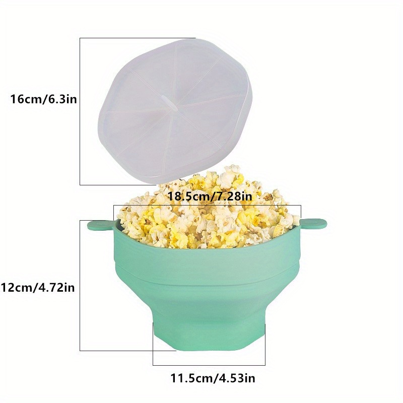 Recipiente de silicona para palomitas de maíz en microondas con tapa  plegable de alta temperatura para vavajils - Rojo Baoblaze Bol para hacer  palomitas de maíz