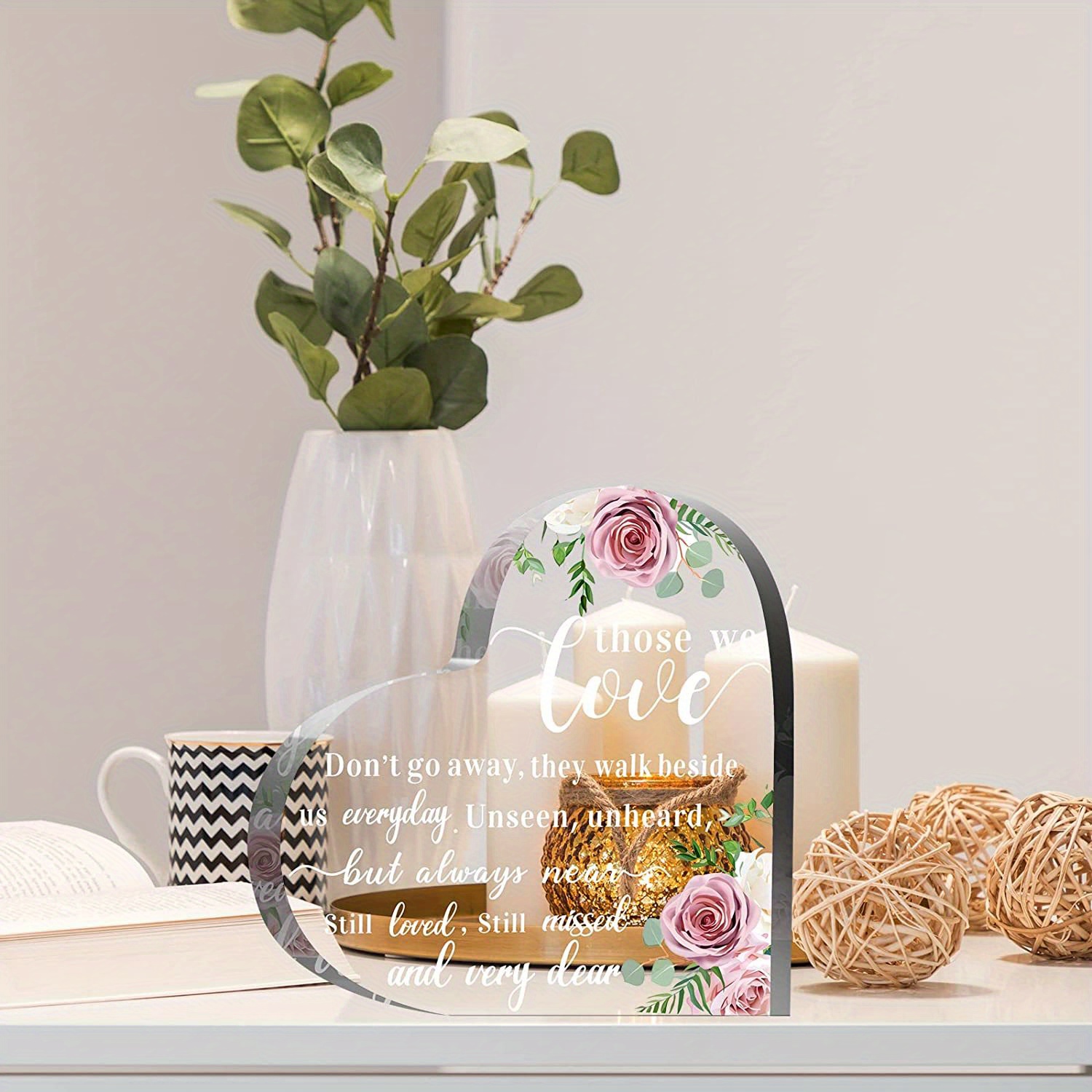 Sympathy Gift Bereavement Gift Arylic Heart In Memorial Temu