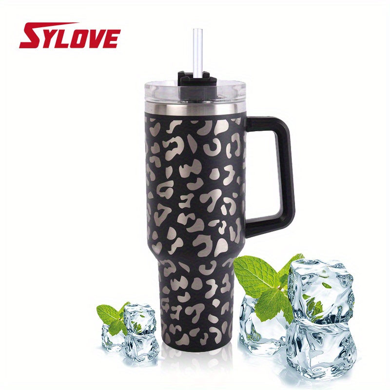 Leopard printed Portable Stainless Steel Water Bottle - Temu