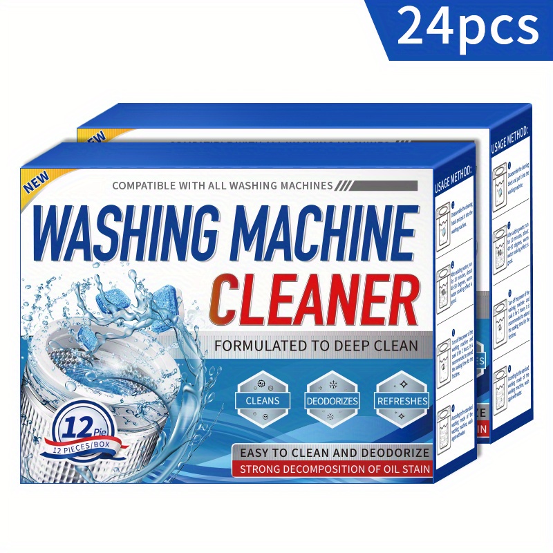 Washing Machine Cleaner Deep Cleaning for HE Top Load Washers and Front Load,  24