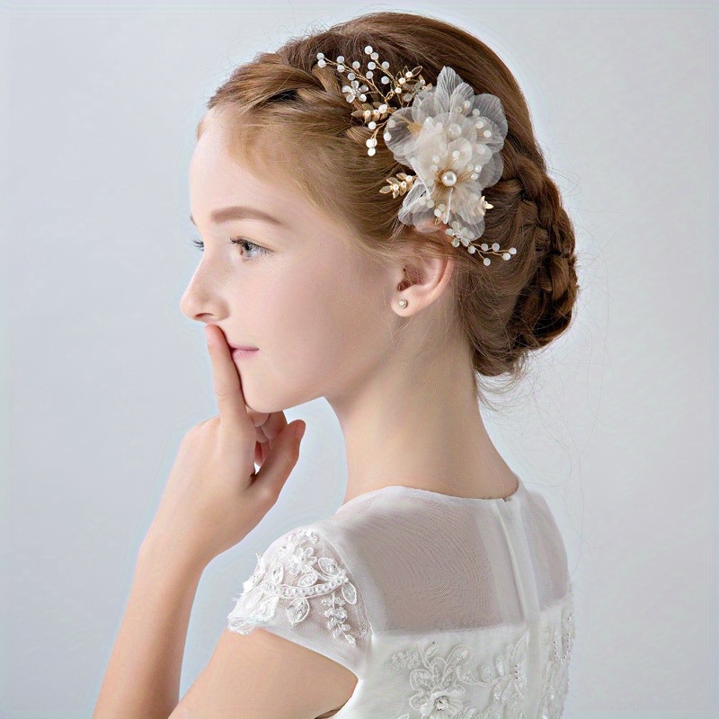 Artificial Flowers Hair Accessories Princess Decorative Head Jewelry