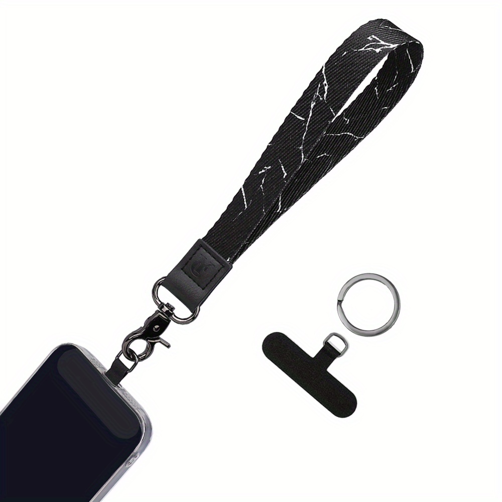 COOKOOKY Lanyard with id Holder Cute lanyards for Women Men Neck Lanyard  for Keys id Badge Holder (Black marble)