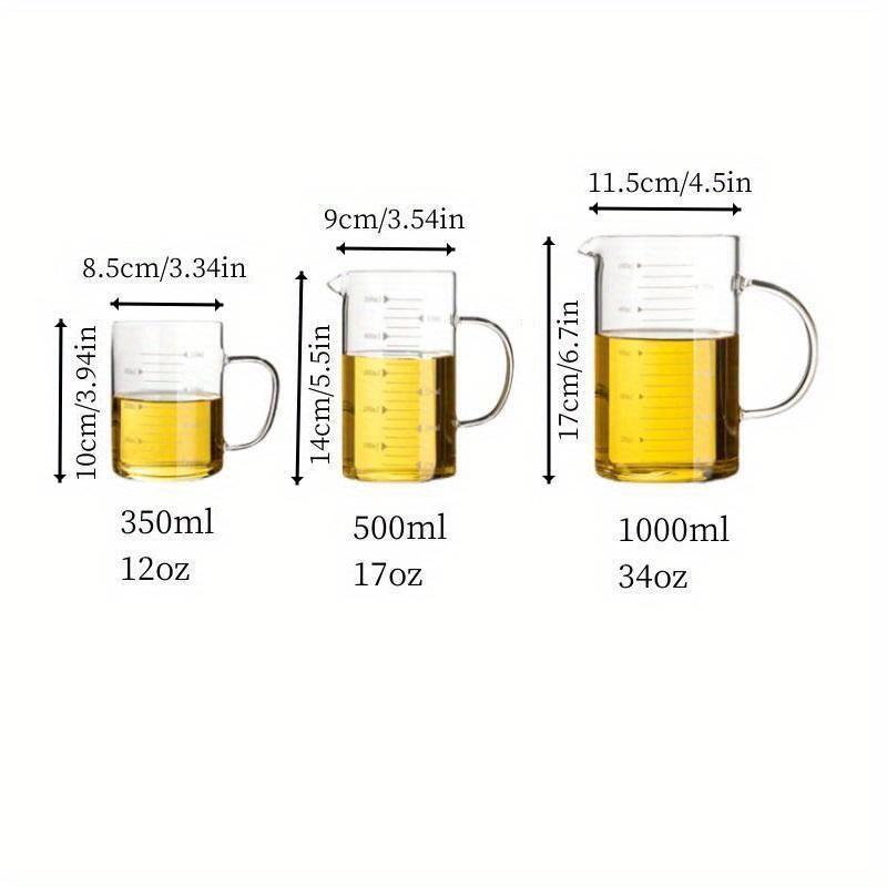 Microwave Safe High Temperature Resistant Glass Cup With Scale For