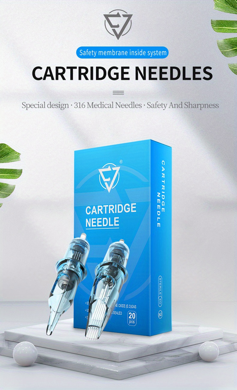 20/40/100pcs Tattoo Cartridge Needles RL,RS,RM,M1 Disposable Sterilized  Needle