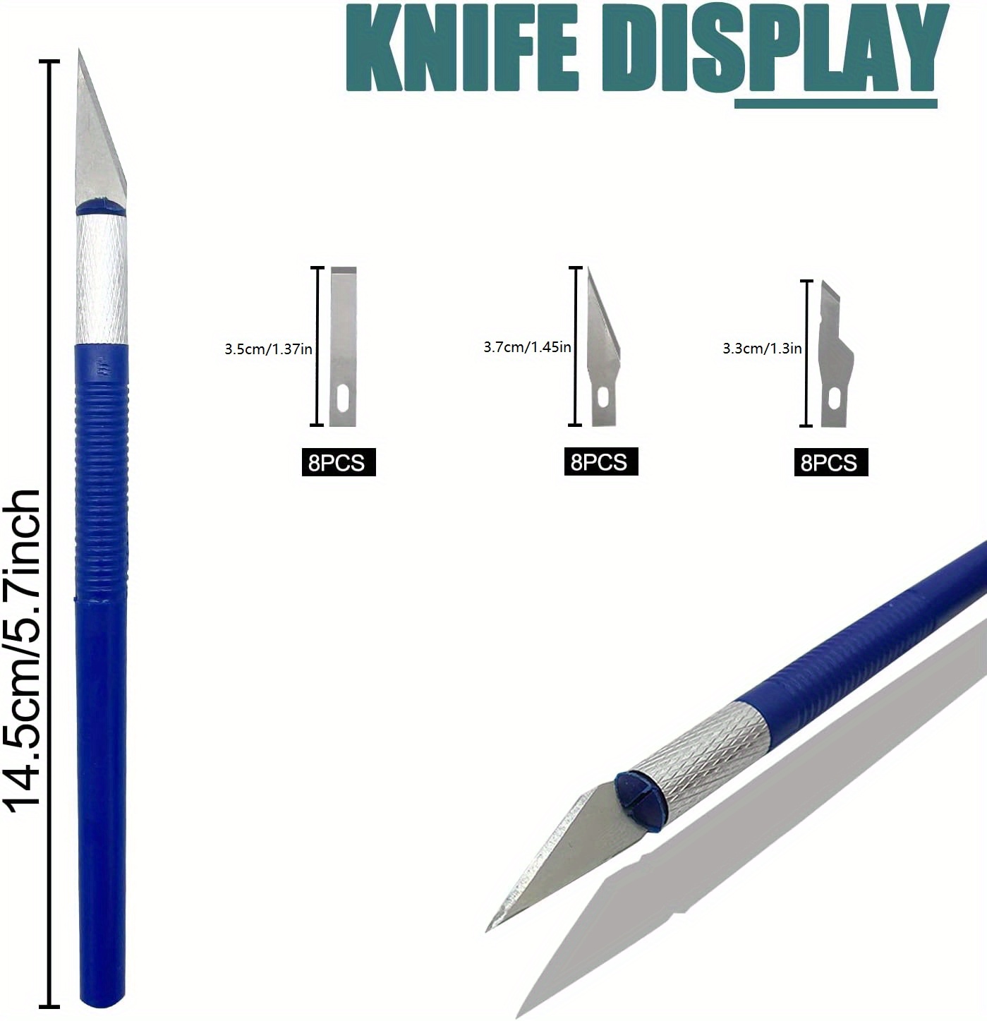 28 Piece Craft Cutting Stencil Knife Set A4 Double Sided Cutting Mat