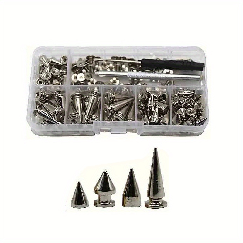 50pcs Punk Rivets Screw Back Studs and Spikes For Clothes Leather Bag Shoes  DIY