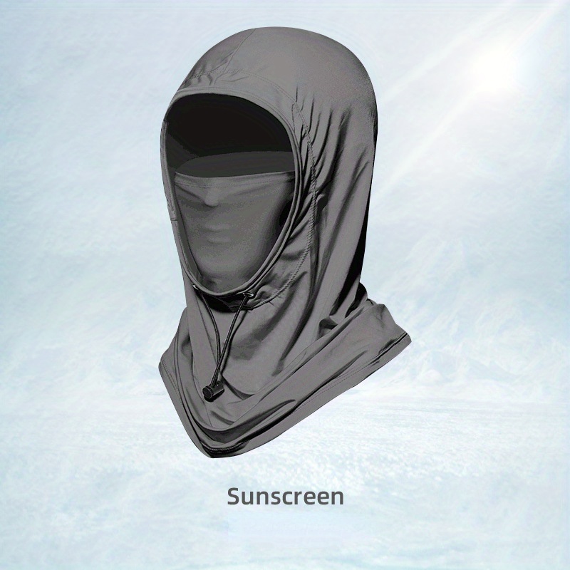 Mens Summer Uv Protection Neck Gaiter Sunscreen Mask Motorcycle Face Mask  Hanging Ear Scarf Ice Silk Hat - Automotive - Temu Canada