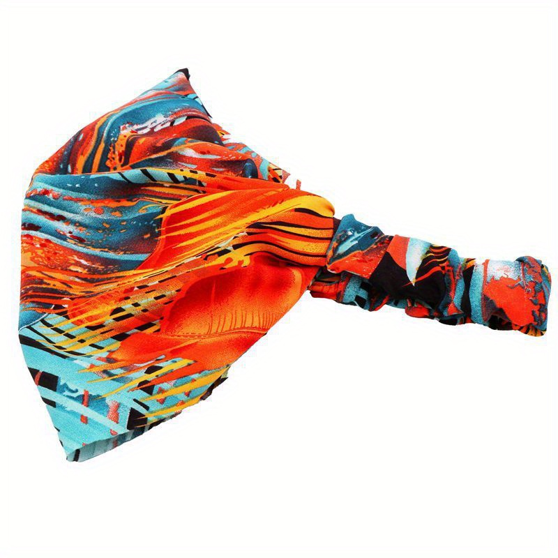 Leopard Pattern Head Band Wide Brimmed Head Hoop Stretchy Headdress
