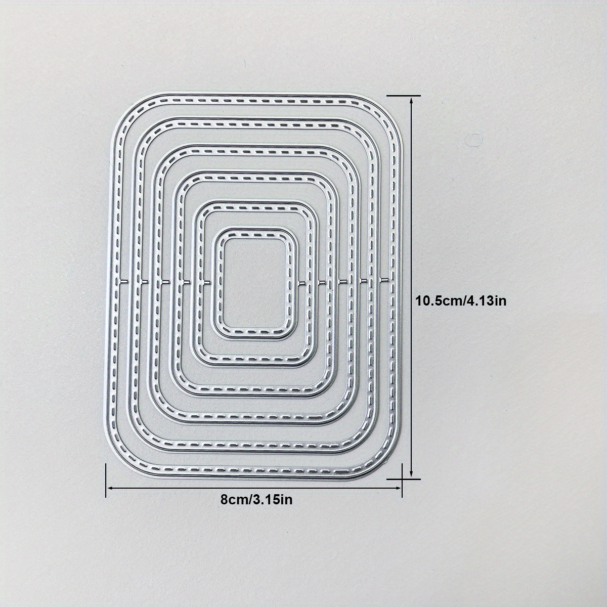 Dotted Rectangle With Rounded Corners Metal Cutting Dies Stencils For Diy Scrapbooking Decorative Embossing Diy Paper Cards, Diy Materials