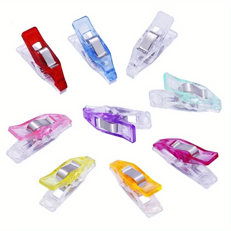 Plastic Sewing Clips Mixed Color Binding Clips For Sewing - Temu