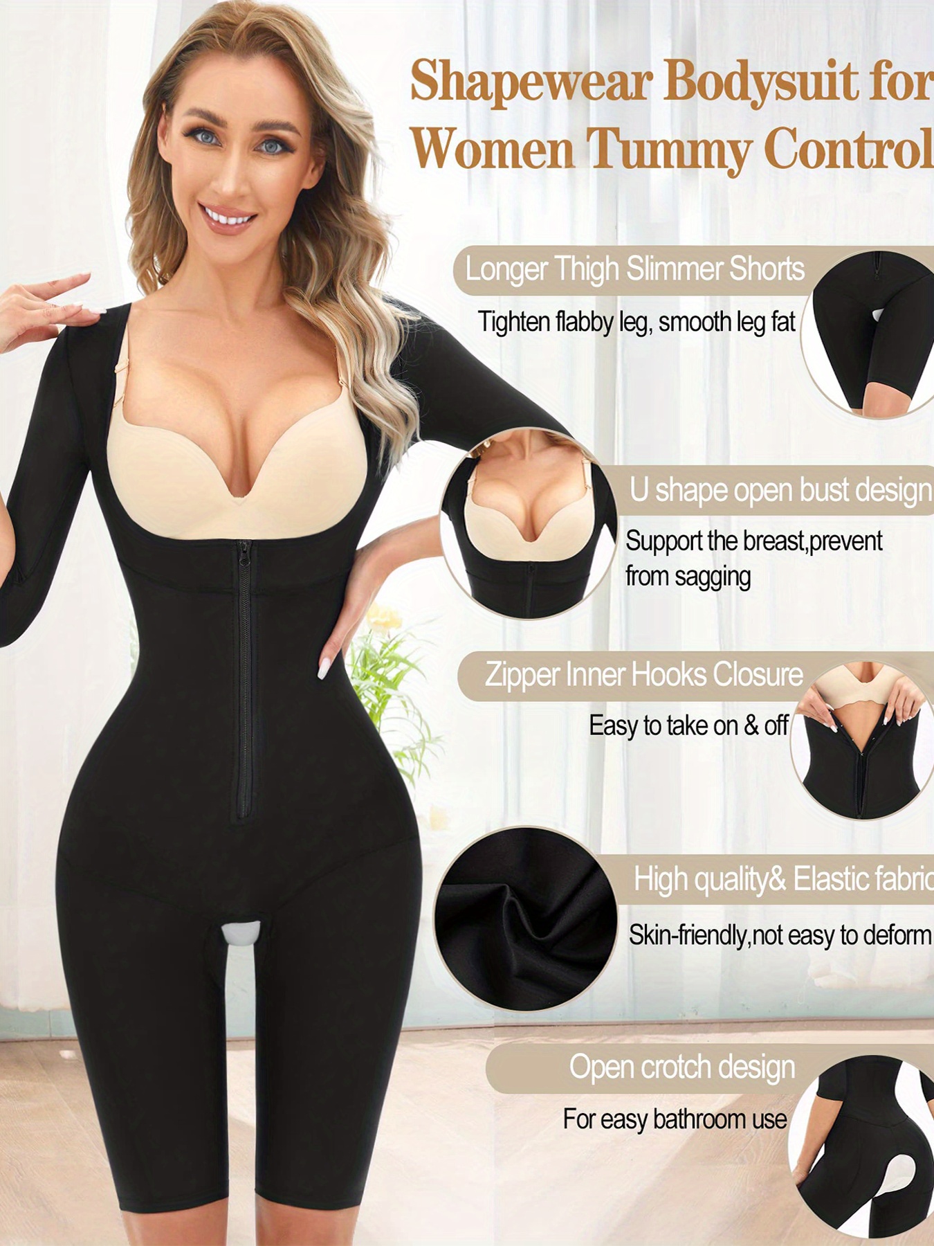Shapewear for Women Tummy Control,U-Shape High Compression Body