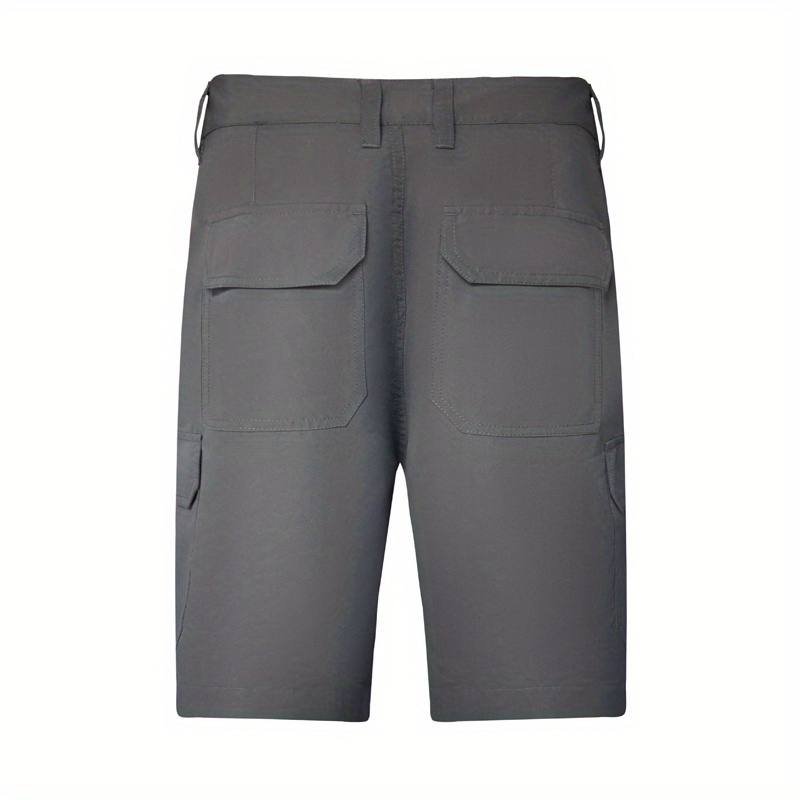 Men's Flap Pocket Cargo Shorts Summer Solid Color Ripstop - Temu