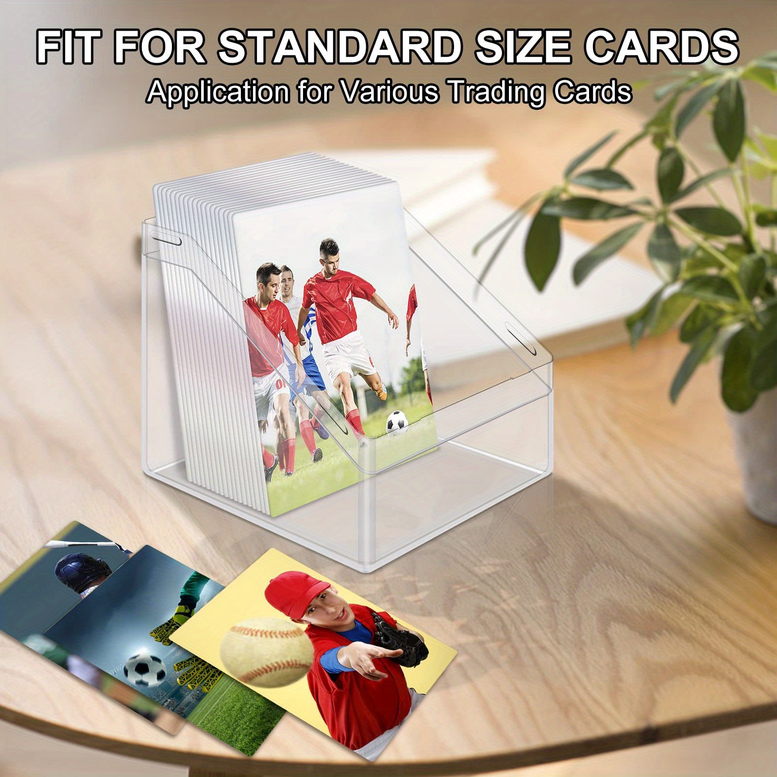 Acrylic Card Boxes Sturdy Storage 100+ Sleeved Cards Temu