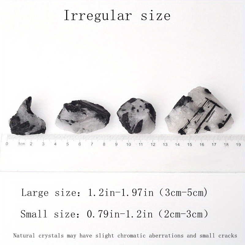 1 Pezzo Di Tormalina Naturale Dai Capelli Neri, Pietra Grezza, Campione  Didattico Di Tormalina Nera Naturale E Quarzo Cristallino, Minerale Ruvido  Sim