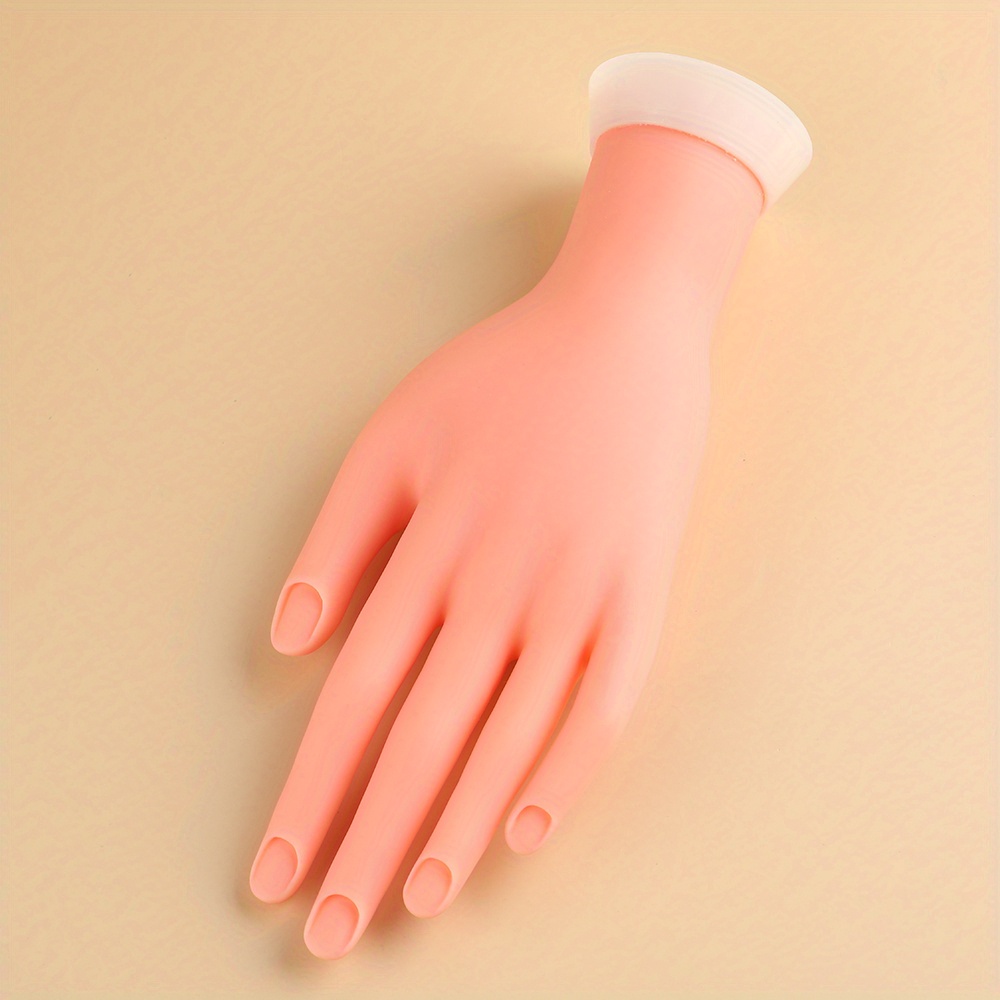 Flexible Silicone Practice Hand for Acrylic Nails Training - Soft and  Bendable Mannequin for Manicure and Fingernail Care