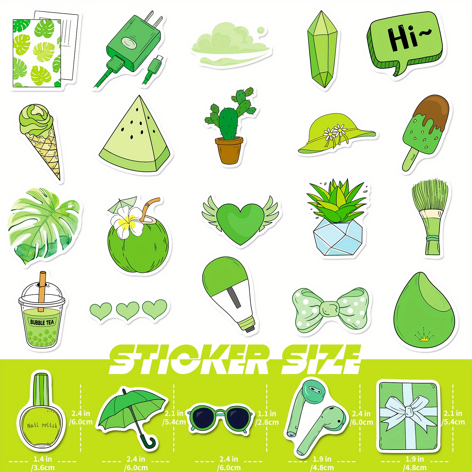 200pcs Purple Green Blue Black And White Aesthetic Stickers Cute Cartoon  Stickers Waterproof Vinyl Style Stickers For Water Bottles Laptop Luggage  For Kids Teens Adults - Toys & Games - Temu Germany