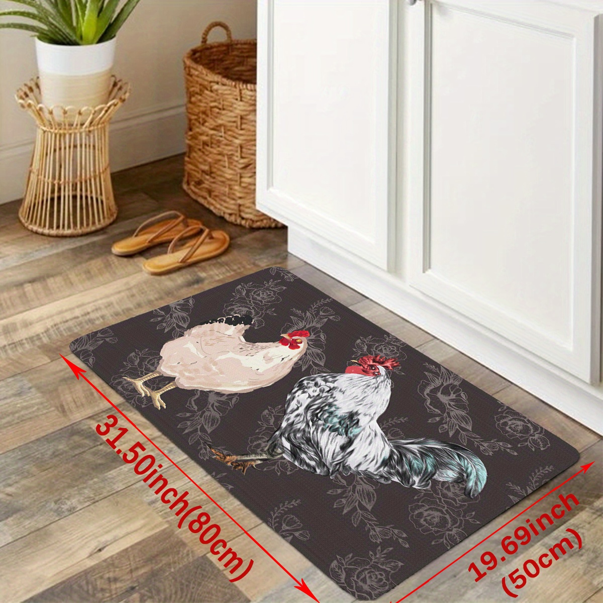 Kitchen Floor Mat Cushioned Anti-fatigue Kitchen Rug, And,thick Waterproof  Non-slip Kitchen Mats And Rugs Heavy Duty Ergonomic Comfort Rug For Kitchen,  Floor, Office, Sink, Laundry, Black, Grey - Temu