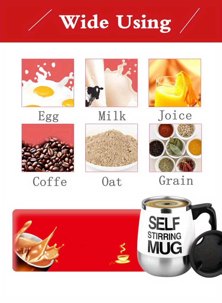 Automatic Stirring Magnetic Mug For Chefs Stainless Steel Electric Smart  Lazy Self Blender Bottle Coffee Milk Mixing Mixer Stir Cup Birthday Present  - Temu