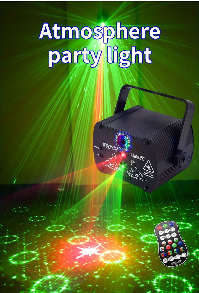 Party Lights DJ Disco Lights, RGB Led Sound Activated Laser Light with  Remote Control,Flash Strobe Stage Lights for Parties Gifts Christmas Home  Decorations Birthday Karaoke KTV Bar 