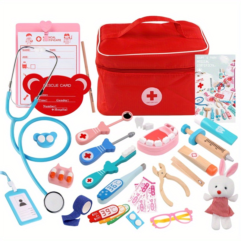 Wooden doctor best sale play set